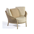 Sillón de exterior trenzado blanco grisáceo Taganana