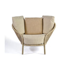 Sillón de exterior trenzado blanco grisáceo Taganana