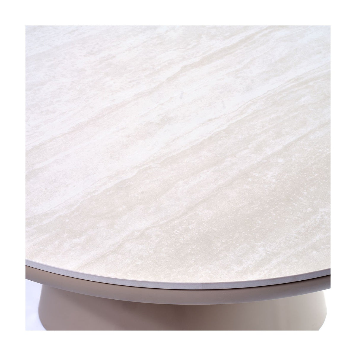 Mesa de comedor de exterior arena y porcelánico 150 Asilah