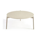 Mesa de centro redonda de aluminio y cerámica 80 Ramatuelle