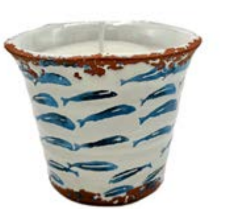 Vela de cerámica Peces pequeños - Citronela - #pino_y_jacaranda#