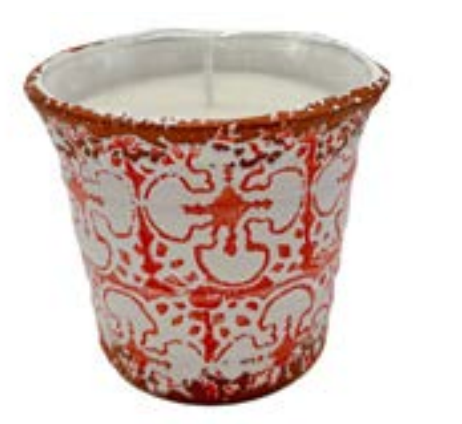 Vela de cerámica Paros coral - Citronela - #pino_y_jacaranda#