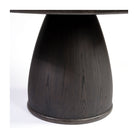 Mesa de comedor redonda de piedra y fresno oscuro Tamezret
