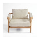 Sillón bajo de teca y cuerda para exterior Piana