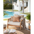 Sillón bajo de teca y cuerda para exterior Piana