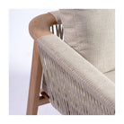 Sillón bajo de teca y cuerda para exterior Piana