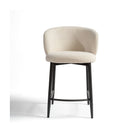 Taburete alto tapizado beige claro Llafranc