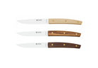 Set de 4 cuchillos chuleteros Icel ST06000 dentados con mango de olivo