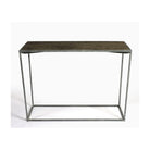 Consola de madera grisácea y metal gris Portofino