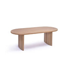 Mesa de comedor ovalada de roble claro 220 Dingli