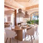 Mesa de comedor ovalada de roble claro 220 Dingli