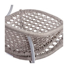 Sillón de comedor de cuerda lino y metal Atlantis