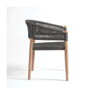 Silla de exterior eucalipto y cuerda gris Centuri