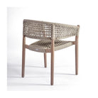 Silla de exterior eucalipto grisáceo y cuerda blanca Sète