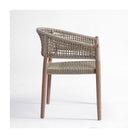 Silla de exterior eucalipto grisáceo y cuerda blanca Sète