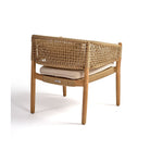 Sillón bajo de madera y cuerda arena Primošten