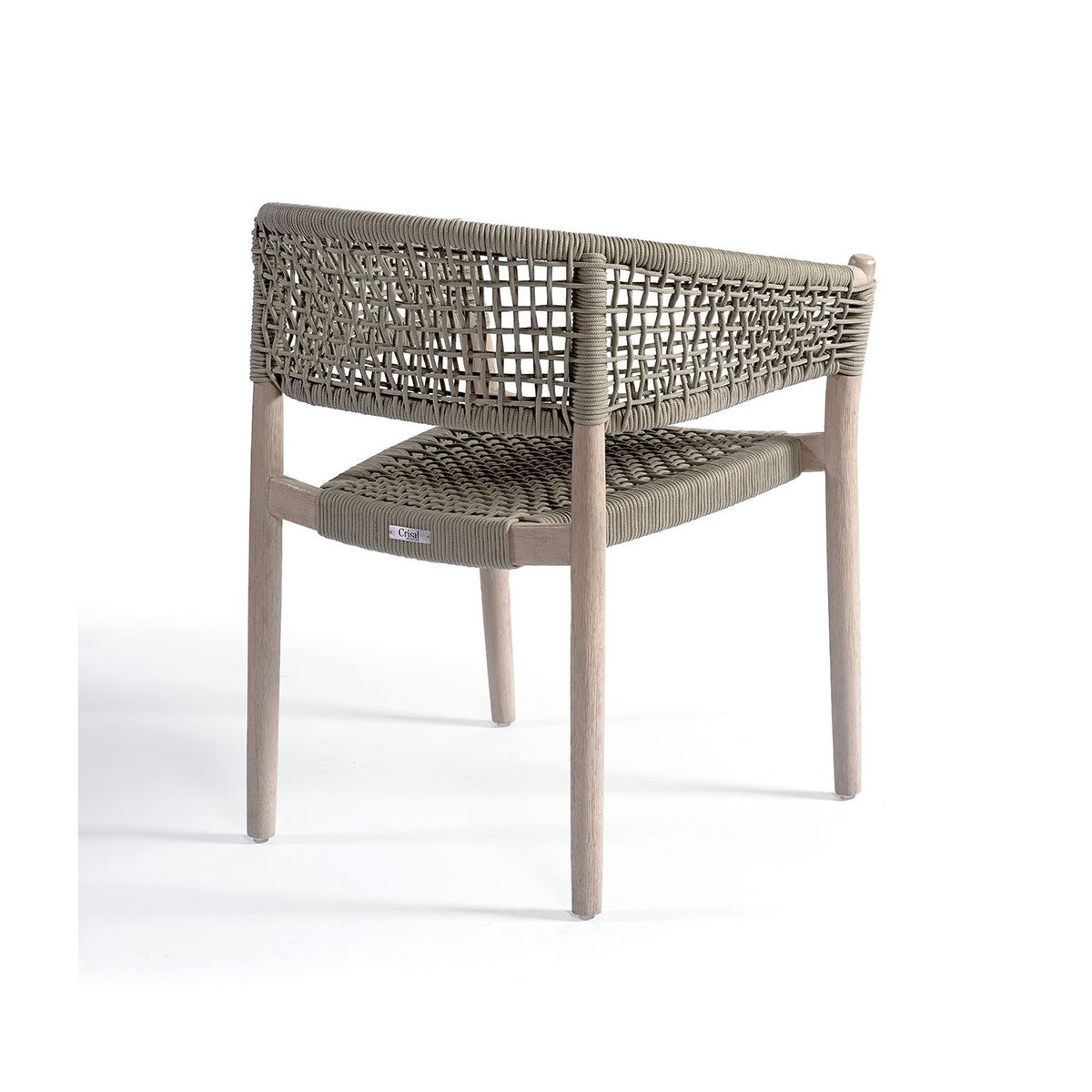 Silla de exterior eucalipto grisáceo y cuerda topo Céret