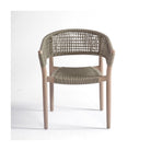 Silla de exterior eucalipto grisáceo y cuerda topo Céret