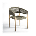 Silla de exterior eucalipto grisáceo y cuerda topo Céret