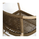 Sillón de comedor de teca y cuerda camel Tinos