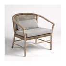 Sillón redondo de exterior de teca y cuerda Mértola