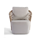 Sillón de exterior de cuerda en red y aluminio Oppède