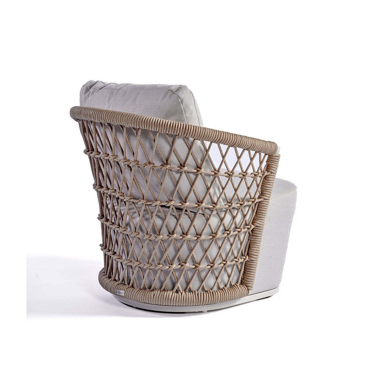 Sillón de exterior de cuerda en red y aluminio Oppède