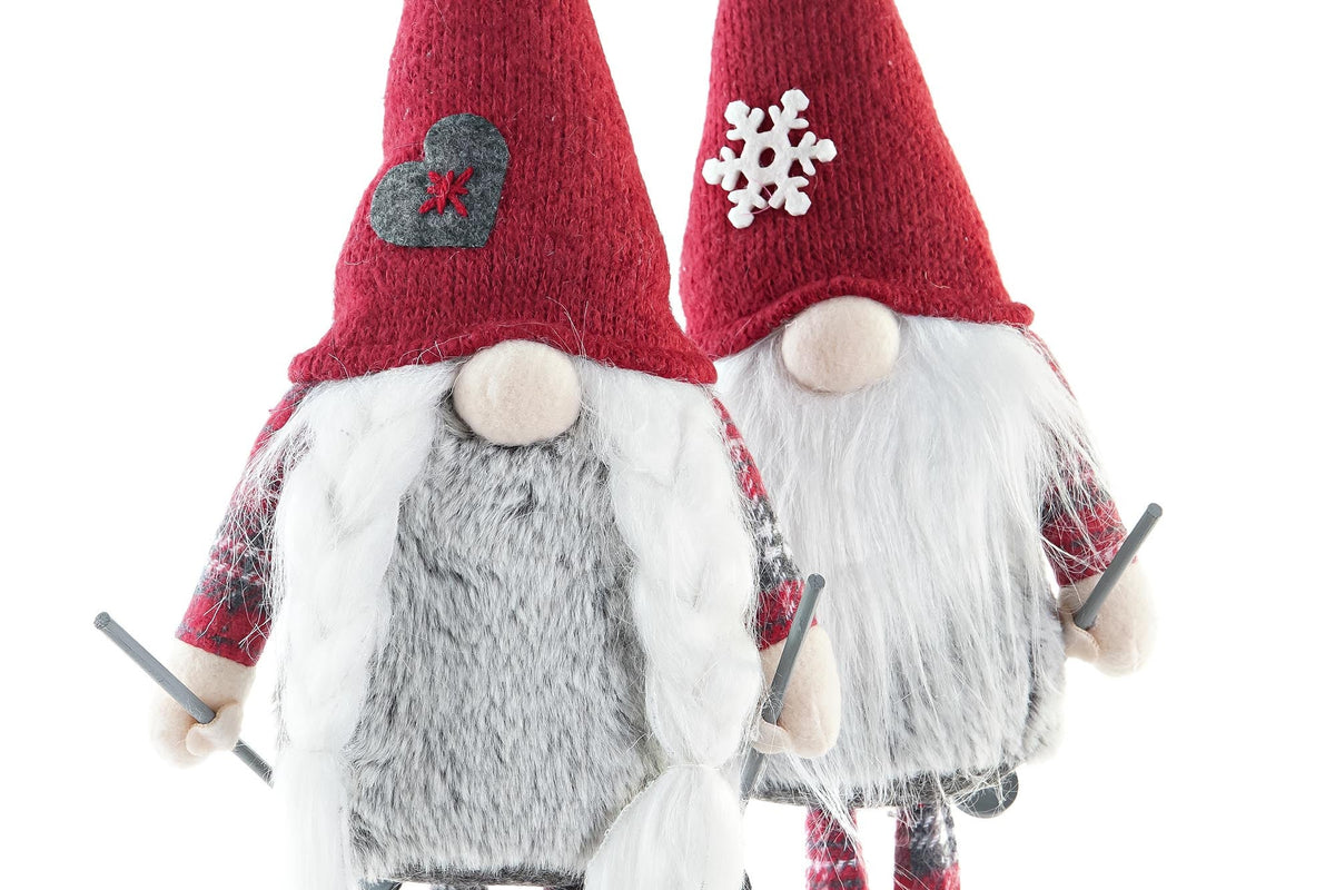 Figura de gnomo navideño de poliéster Nisse