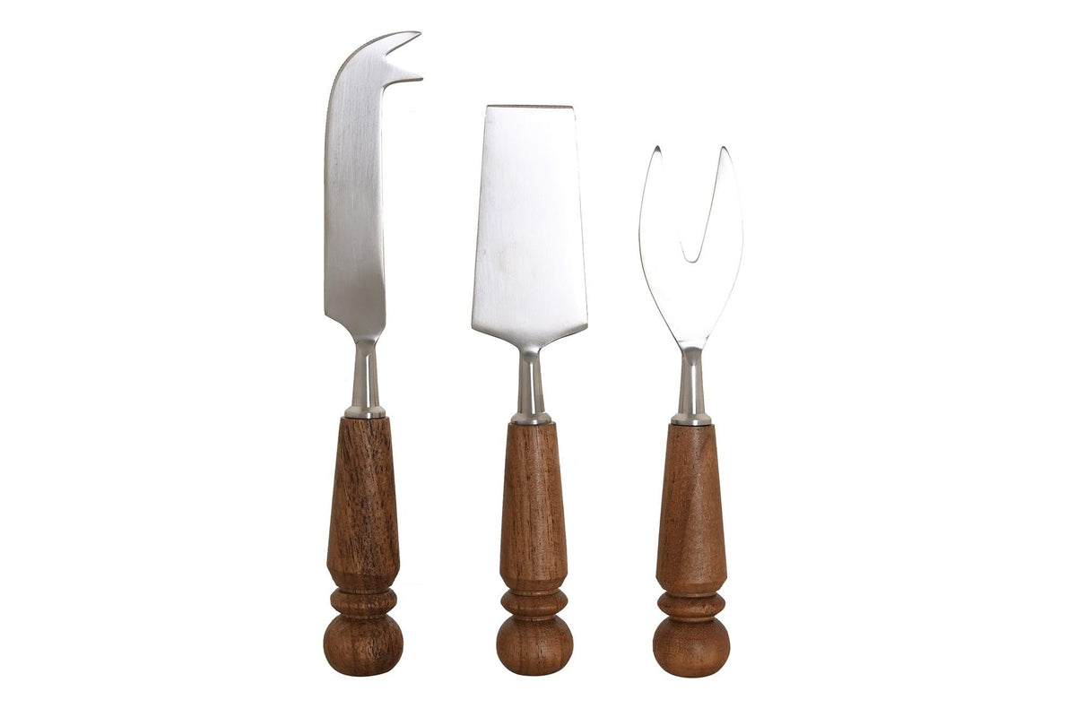 Set de 3 cuchillos para queso de acacia Gouda