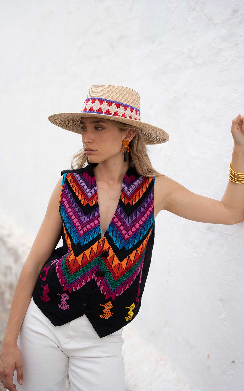 Sombrero Jalapa Maldivas de Pino & Jacaranda, detalle 1