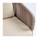 Sillón bajo de exterior de cuerda y tapizado arena Oualidia