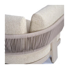 Chaise longue de exterior de cuerda y tapizado arena Taghazout