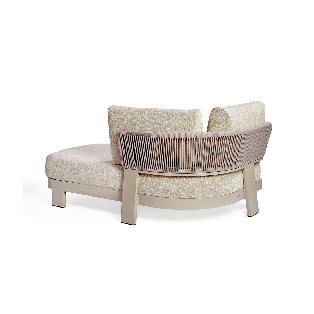 Chaise longue de exterior de cuerda y tapizado arena Taghazout