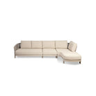 Chaise longue de exterior de cuerda y tapizado arena Taghazout