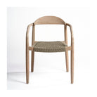 Silla apilable de eucalipto y cuerda topo Horta