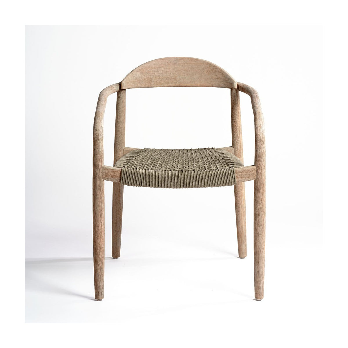 Silla apilable de eucalipto y cuerda topo Horta