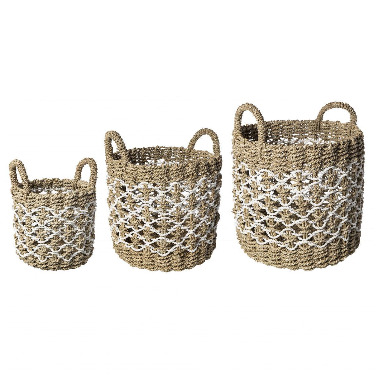 Set de 3 Cestos Portaropa Kawong Blanco
