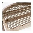 Sillón bajo de teca blanqueada y cuerda camel Kimolos