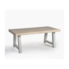 Mesa de comedor de exterior teca blanqueada y aluminio Corniglia