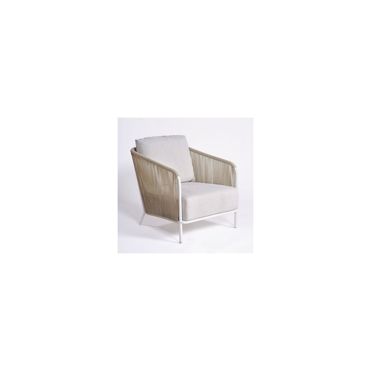 Sillón de exterior de aluminio y cuerda Chania