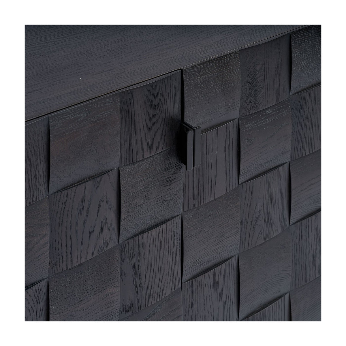 Aparador de roble black brown con puertas de mosaico Labin