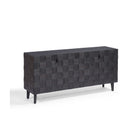 Aparador de roble black brown con puertas de mosaico Labin
