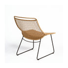 Silla de exterior de resina natural y metal Rethymno