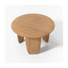 Mesa de centro redonda de teca con tres patas Pantelleria