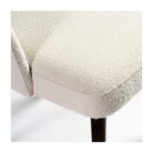 Silla tapizada marfil y madera oscura Chora