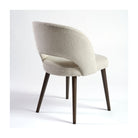 Silla tapizada marfil y madera oscura Chora
