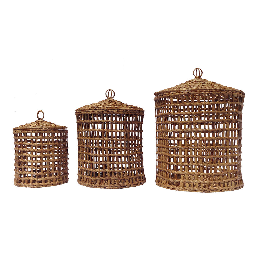 Set de 3 Cestos Portaropa con Tapa