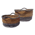Set de 2 Cestos Ovalados Gris