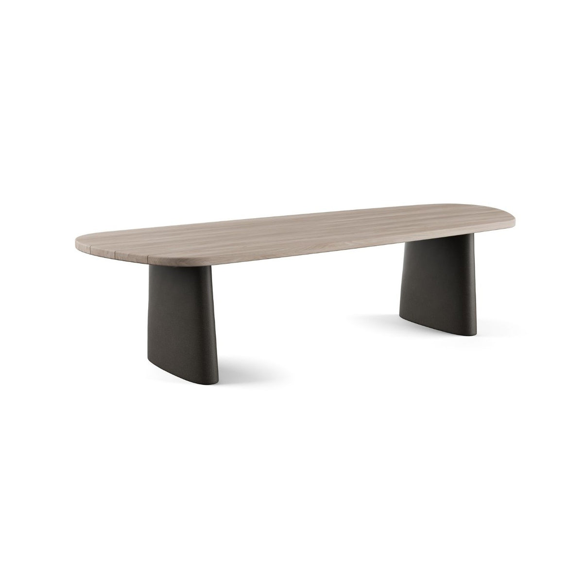 Mesa de comedor de teca y fibra de vidrio oscura Cala Tarida