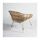 Sillón bajo de ratán sintético natural Cefalù
